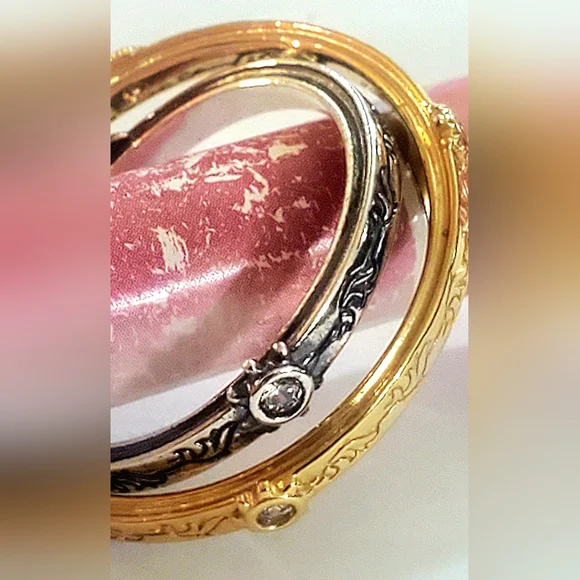 Authentic NEW Pandora Game of Thrones Spinning Astrolabe Ring 14GP CZ S925ALE - Picture 6 of 11